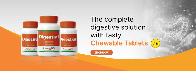 Digestral Ayurvedic chewable tablets for digestion support and digestive health
