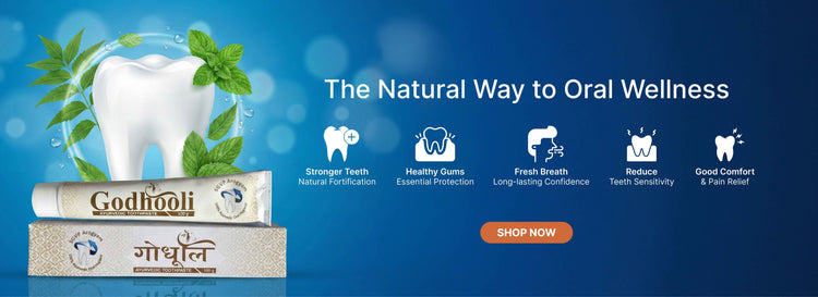 Godhooli Ayurvedic herbal toothpaste for natural oral care and healthy teeth