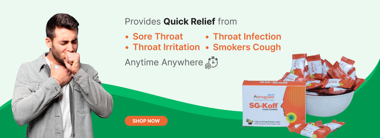 SG Koff Ayurvedic cough lozenges for sore throat throat infection and cough relief
