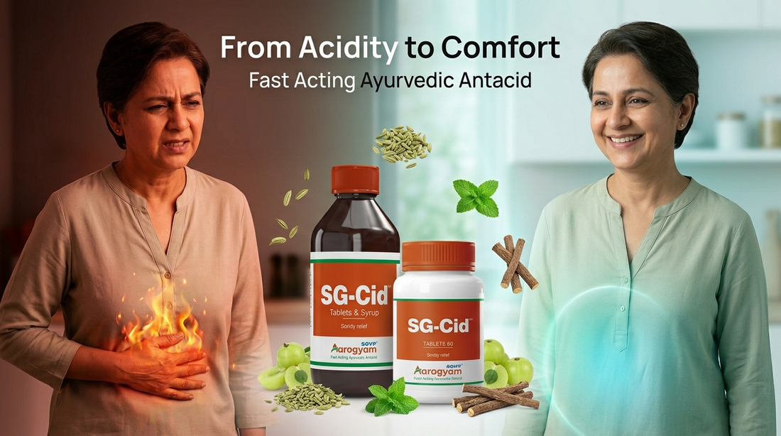 Natural Relief From Acidity & Gas: Ayurvedic Antacid Solution For Complete Digestive Comfort