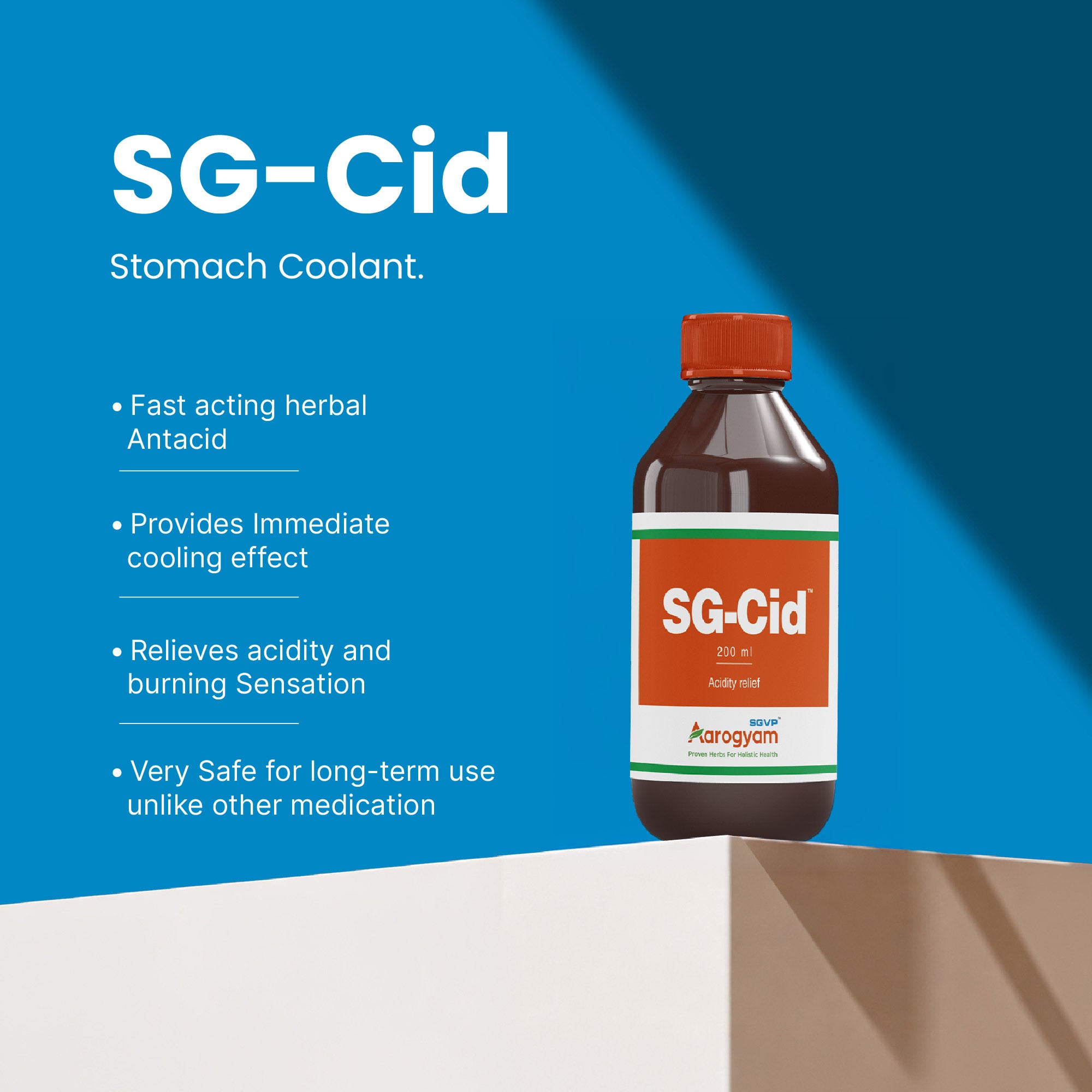 SG-Cid Ayurvedic Syrup for acidity, hyperacidity and indigestion relief – SGVP Aarogyam