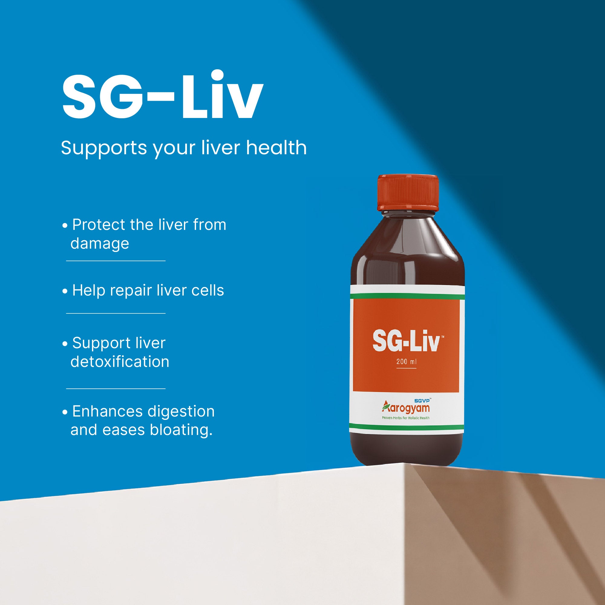 SG-Liv Ayurvedic syrup for liver protection, detox and fatty liver support – SGVP Aarogyam