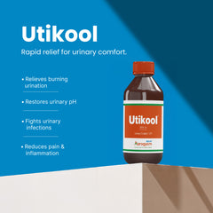 Utikool Ayurvedic syrup for UTI relief, urinary alkaliser and burning sensation – SGVP Aarogyam
