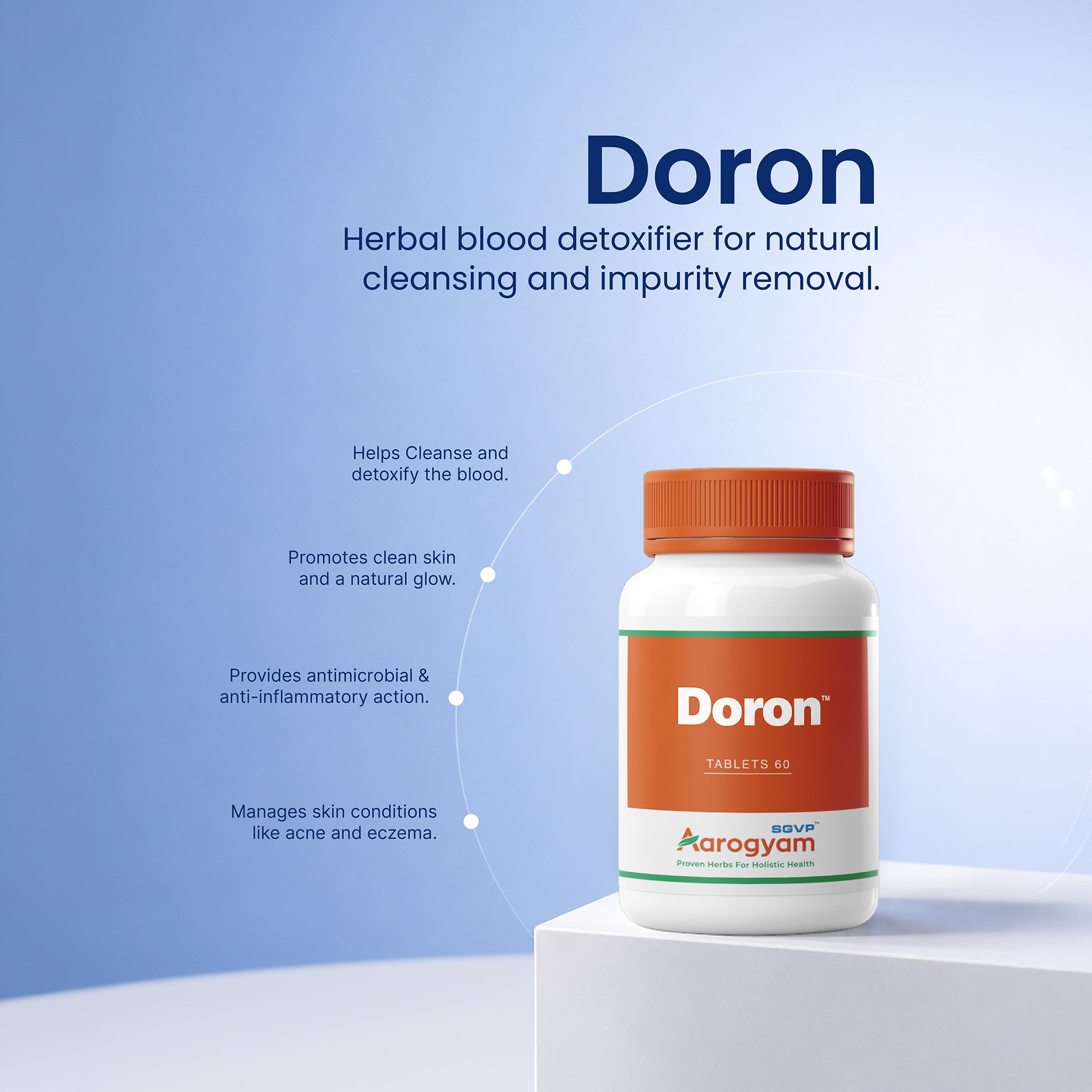 Doron Ayurvedic tablet for blood detoxification and skin health – SGVP Aarogyam