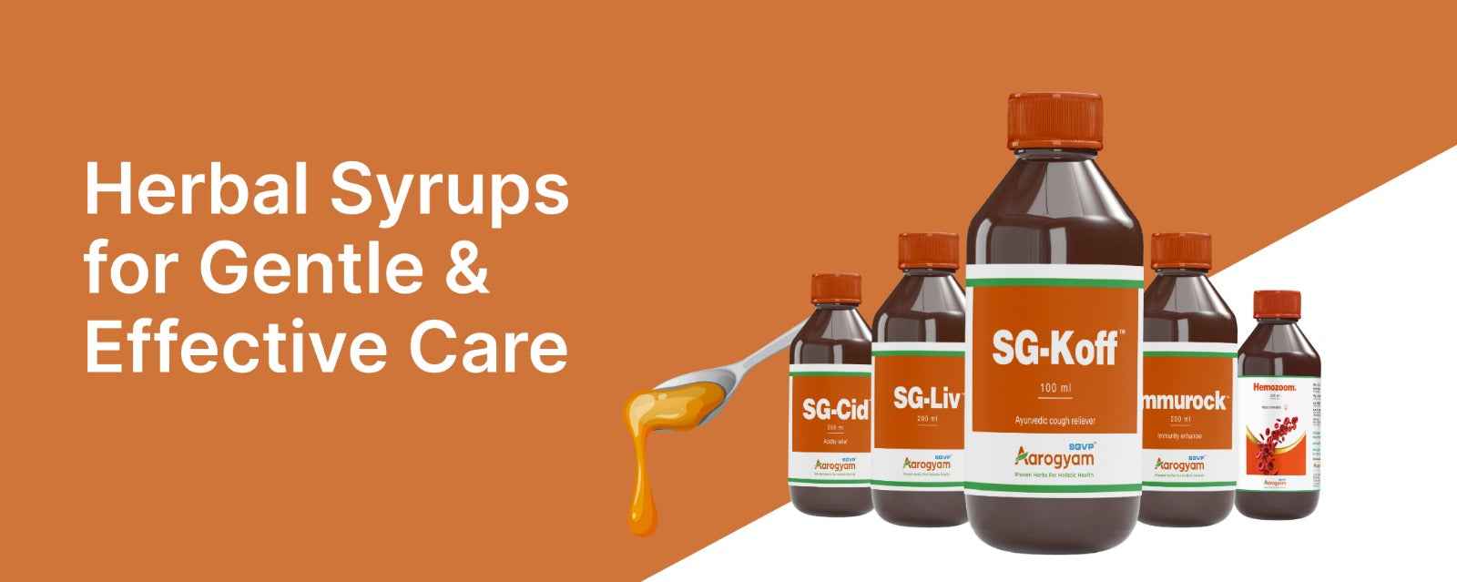 SGVP Aarogyam Ayurvedic syrups for natural health and wellness